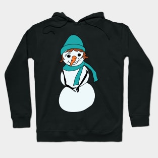 Snowwoman in scarf and hat Hoodie